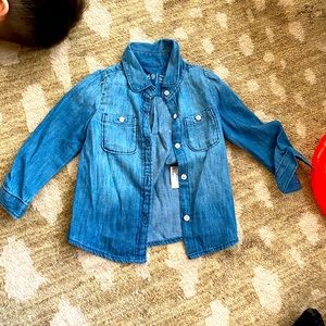 Baby Gap Puff Sleeve Denim Shirt